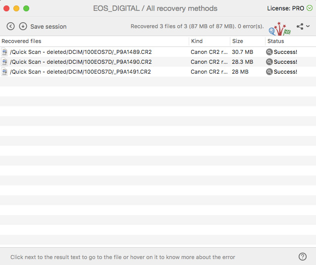 Recovered Deleted Photos from Disk Drill