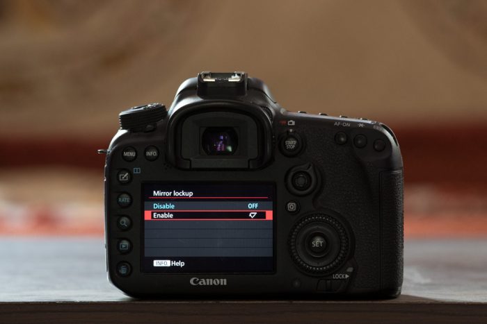 Canon 7D Mark II Mirror Lockup settings