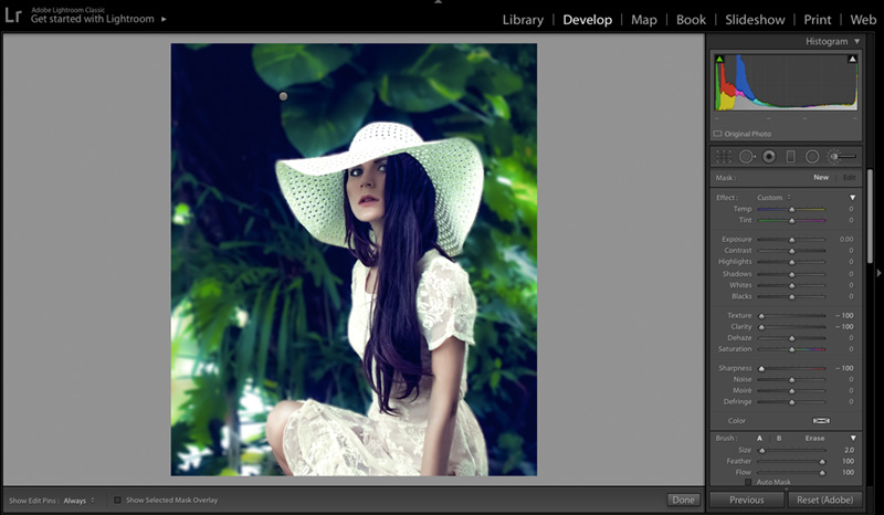 How to blur background in Lightroom
