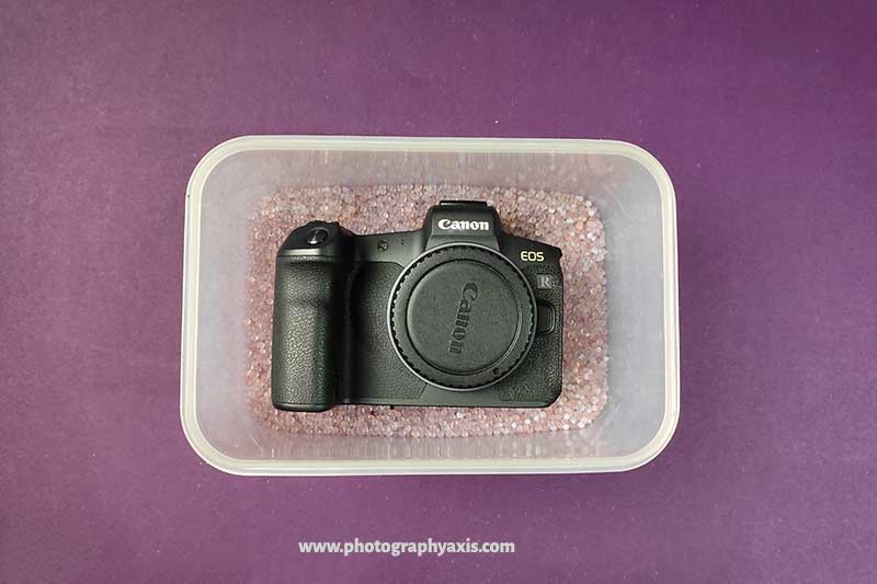 Camera in Silica Granules after getting Wet