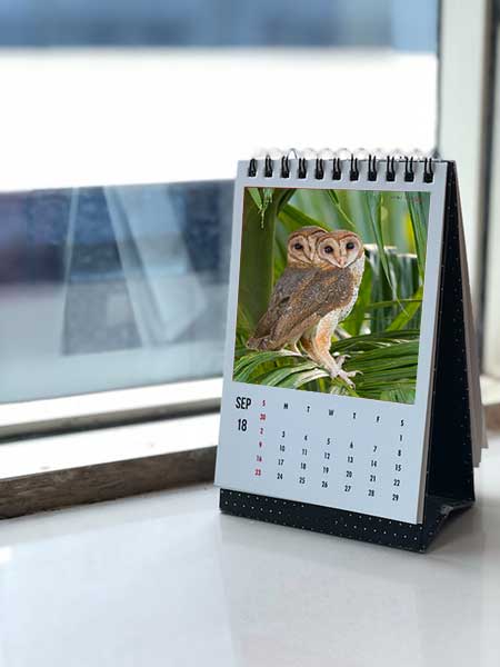 Custom photo calendar as gift