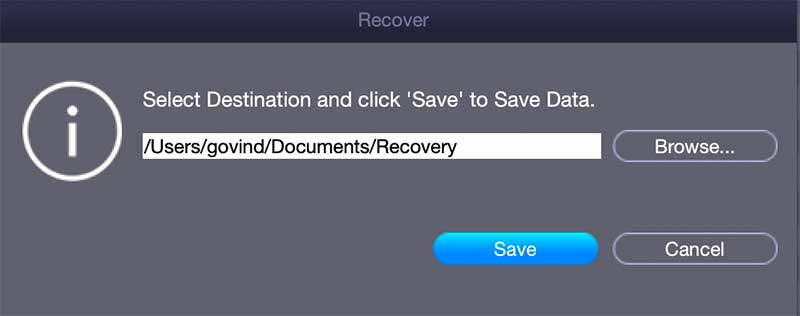 File Recovery Location
