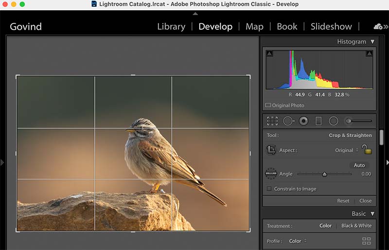 How to change aspect ratio in Adobe Lightroom