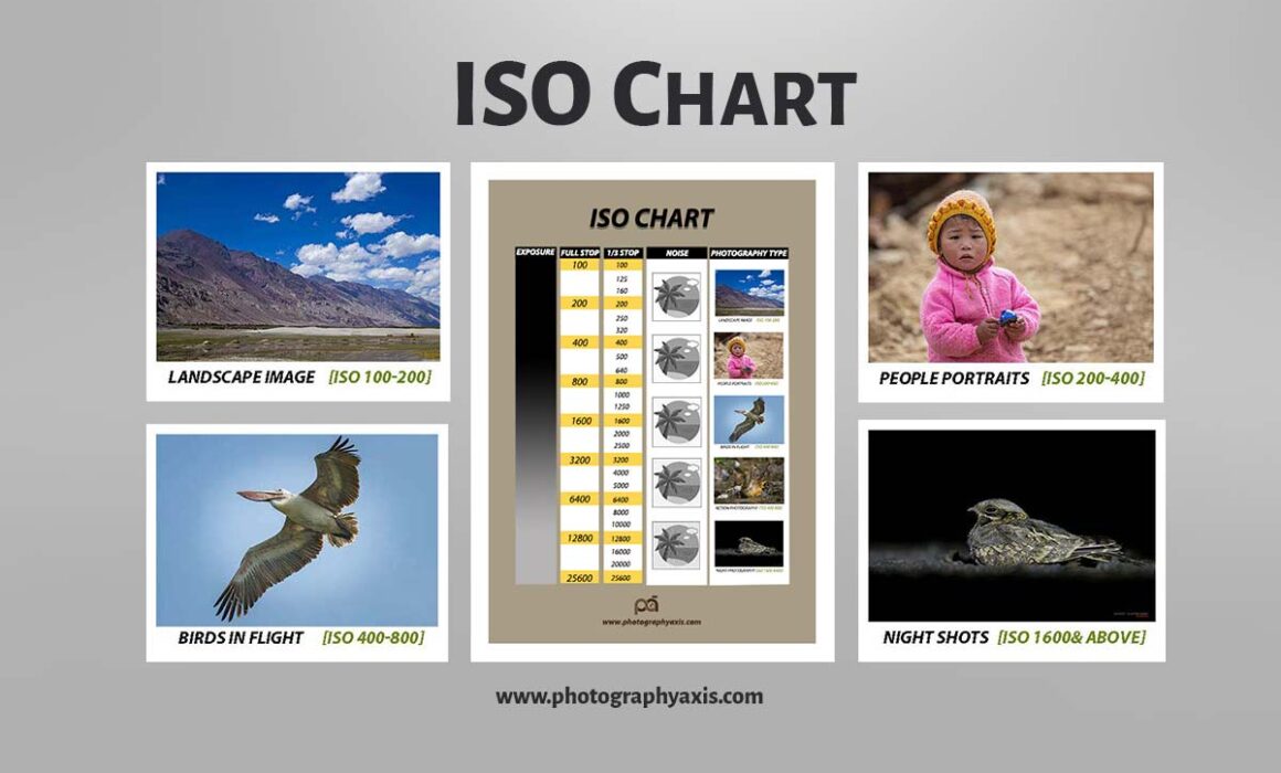 ISO chart photography cheatsheet
