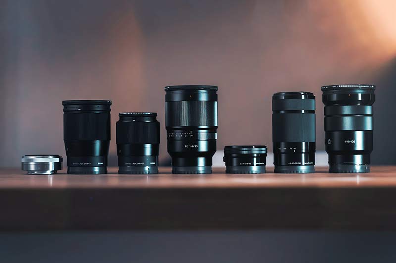 Many camera lenses