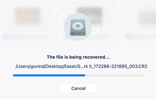 Saving recovered files EaseUS