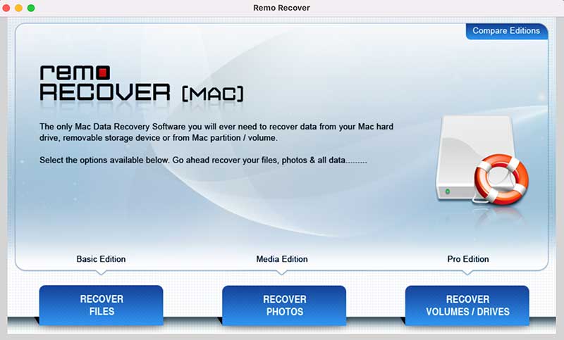 Remo recovery software different editions